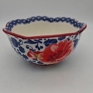 The Pioneer Woman Heritage Floral Scalloped Rim Blue Cereal Bowl 6”